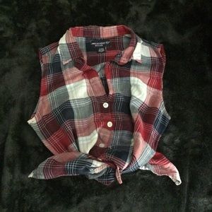 Plaid USA/America pinup top